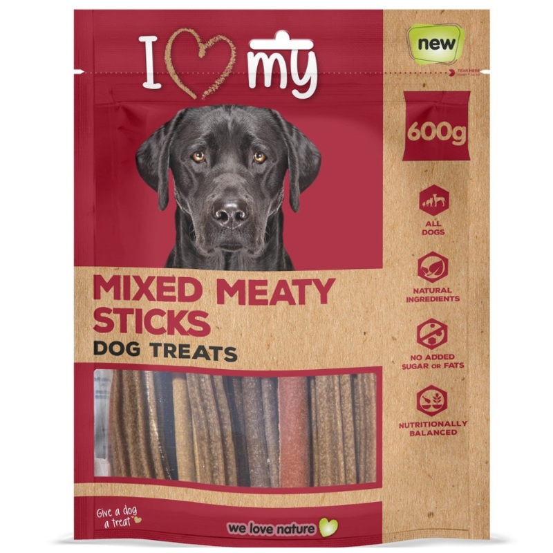 Pet Dog Treats Mixed Meaty Sticks 600g Bumper Bag 74212 (Parcel Rate)