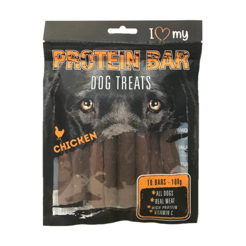 Pet Dog Treats Protein Bar Chicken 10 Pack EXPIRY DATE: 25/04/2025 76681 / 76834 (Parcel Rate)