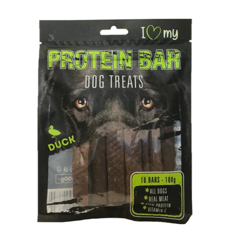 Pet Dog Treats Protein Bar Duck 10 Pack EXPIRY DATE: 25/04/2025 76704 / 76858 (Parcel Rate)