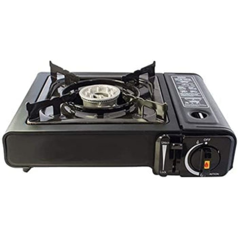 Portable Camping Gas Cooker Stove Single Burner With Carry Case 10121 SSS (Parcel Rate)