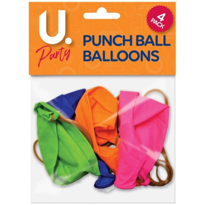 Punch Ball Balloons Pack of 4 P2745 (Parcel Rate)