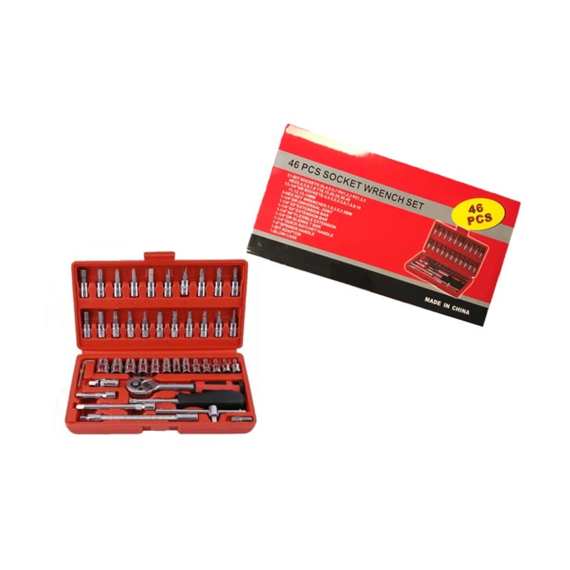 46 PCS  Metal Socket Wrench Set 7507 (Parcel Rate)