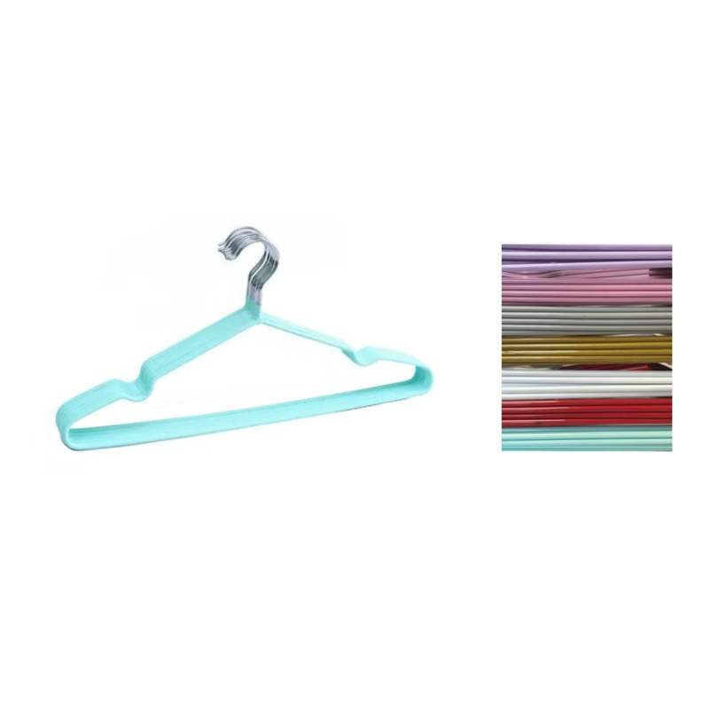 Coated Metal Non Slip Clothes Hanger 40 cm Pack of 5 Assorted Colours 7479 (Parcel Rate)