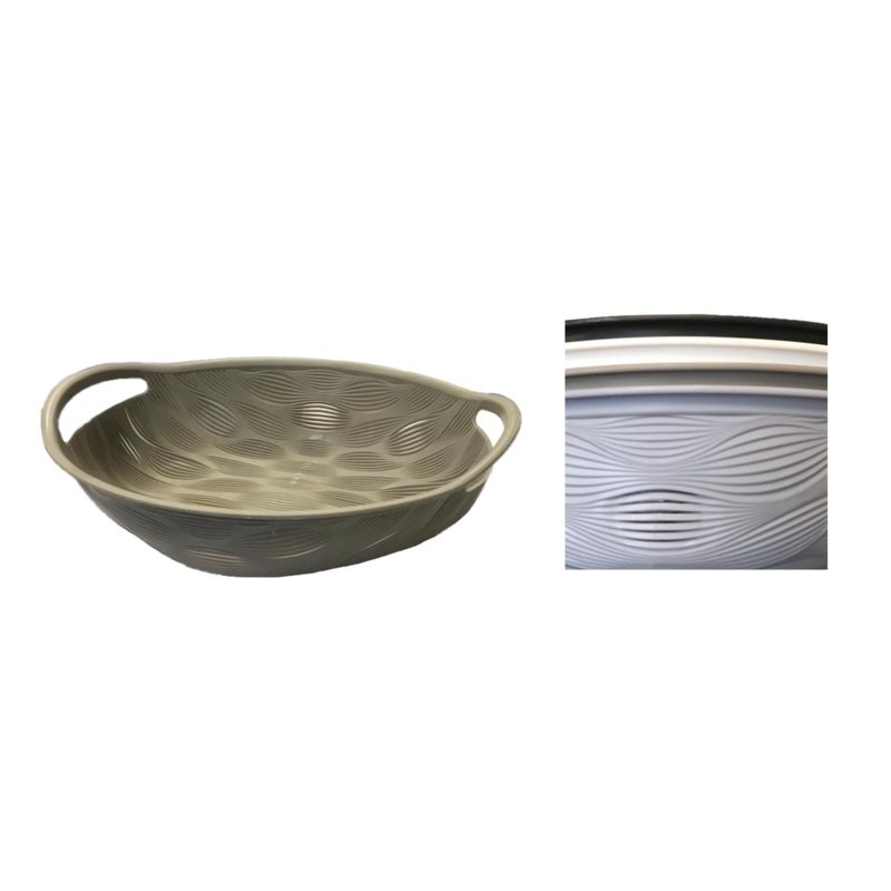 Plastic Oval Fruit Bowl with Handles 24 cm Assorted Colours 7448 (Parcel Rate)