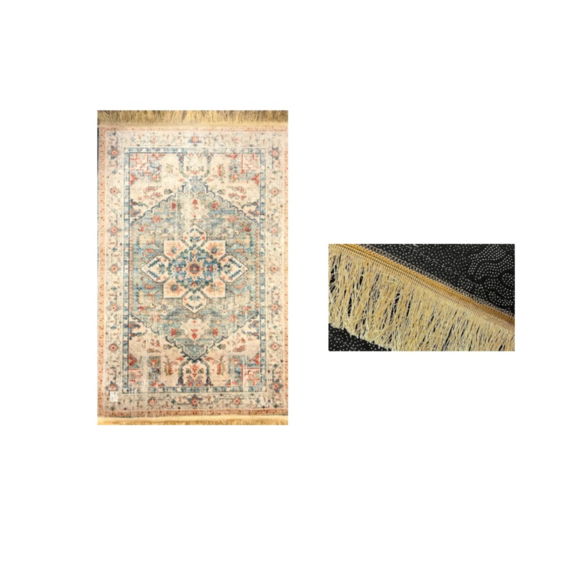 Prayer Mat Rug with Fringe 80 x 120 cm Assorted Colours and Designs 7430 (Parcel Rate)