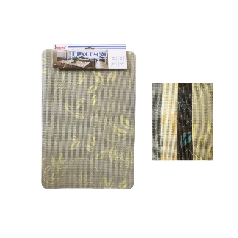 PVC Non Slip Dining Placemat 28 x 43 cm Pack of 2 Assorted Designs 7484 (Parcel Rate)
