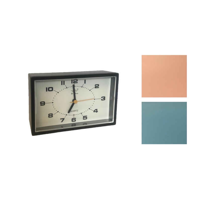 Rectangular Alarm Clock Matte 9 x 14.5 x 4.5 cm Assorted Colours 7501 (Parcel Rate)