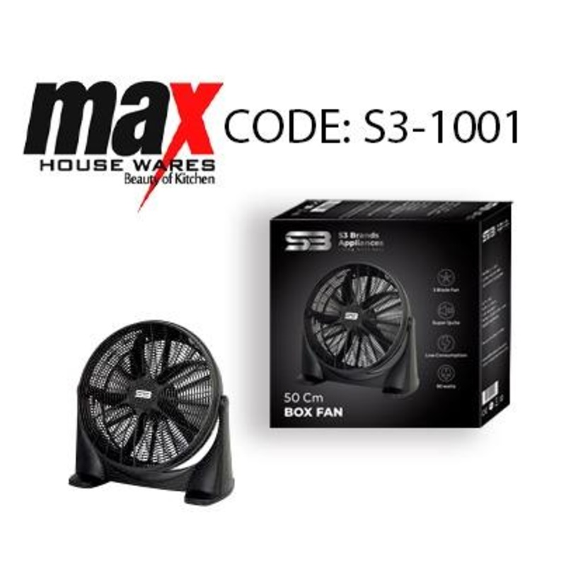 50 cm Floor Box Fan S31001 / F20B A (Big Parcel Rate)