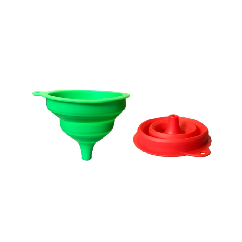 Collapsible Foldable Silicone Funnel 9.7 x 10.7 cm Assorted Colours 7556 (Parcel Rate)