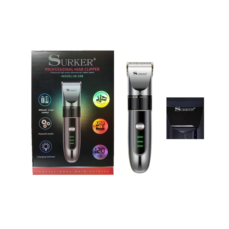 Hair Shaver Trimmer SK-558 USB Rechargeable Assorted Colours 5580 (Parcel Rate)
