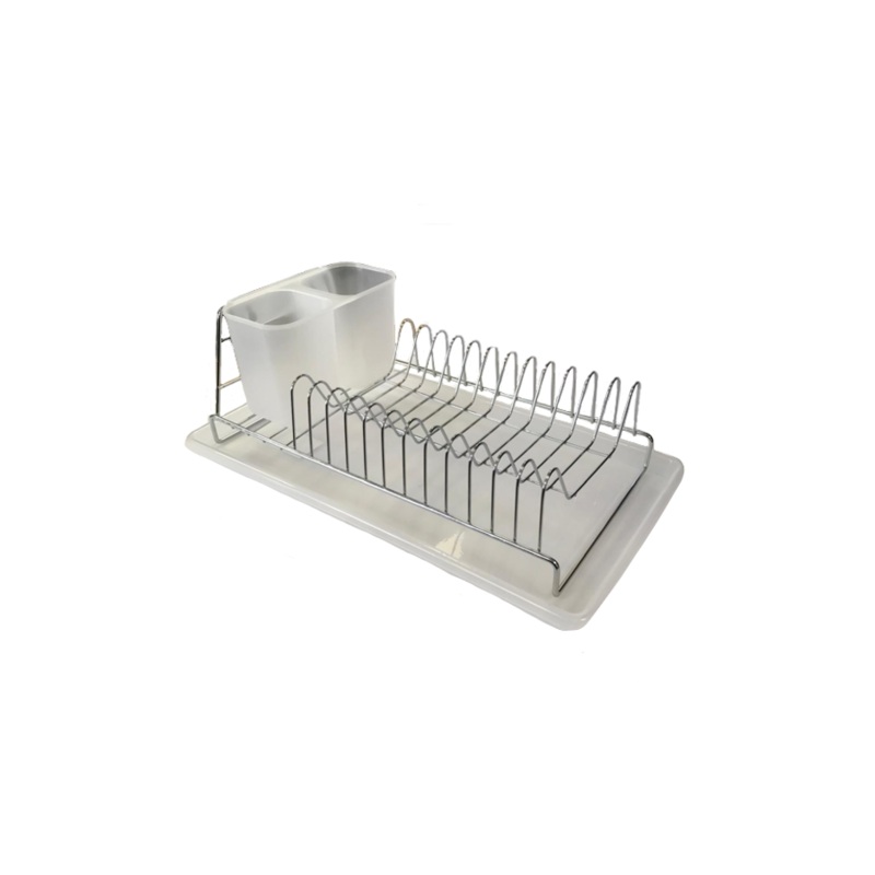 Plastic and Metal Dish Drainer Rack with Drip Tray 38.5 x 21.5 x 12 cm 7669 (Parcel Rate)