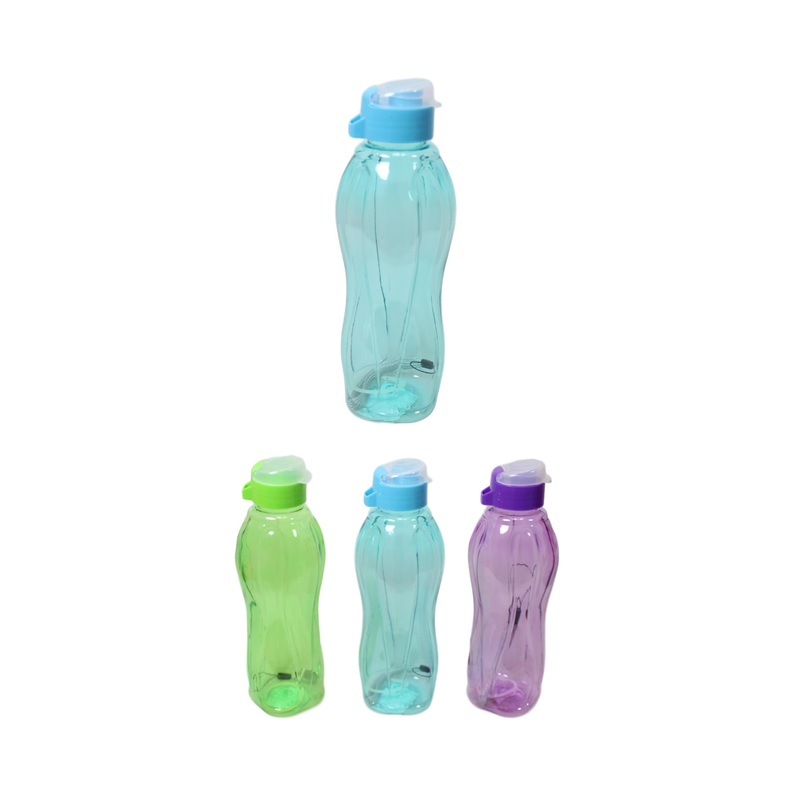 Plastic Water Drinking Bottle 23 cm Assorted Colours 5696 (Parcel Rate)