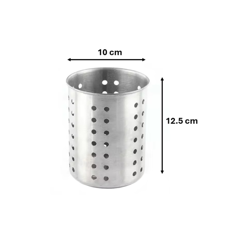 Small Metal Cutlery Drainer Cooking Utensil Holder 12.5 x 10 cm 7553 (Parcel Rate)