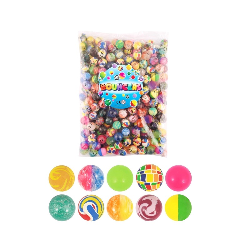 250 Pack Kids Bouncy Balls Fun Party Time Pinata Jet Balls Assorted Colour 2.5cm T27100 (Parcel Rate)