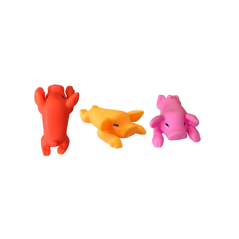 Pet Dog Toy Squeaky Flat Laying Roasted Pig 12 x 6 cm Assorted Colours 7758 (Parcel Rate)