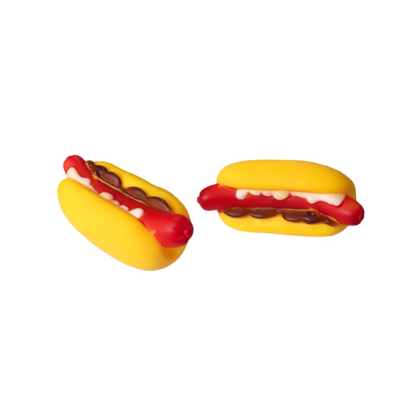 Pet Dog Toy Squeaky Sausage Hotdog 10.5 cm 7759 (Parcel Rate)