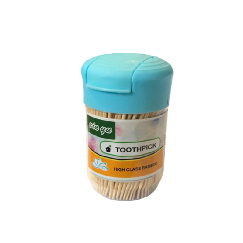 Plastic Toothpick Holder with Toothpicks 8 x 5 cm Assorted Colours 7812 (Parcel Rate)