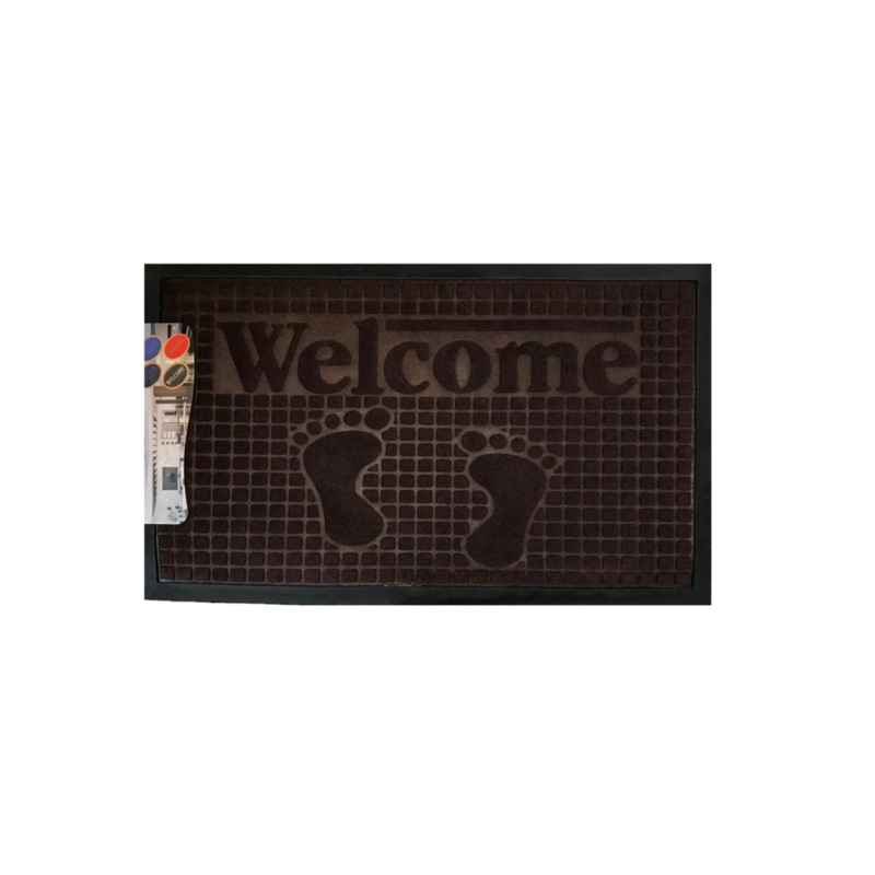 Rectangular Door Mat with Welcome45 x 75 cm Assorted Designs and Colours 7535 (Parcel Rate)