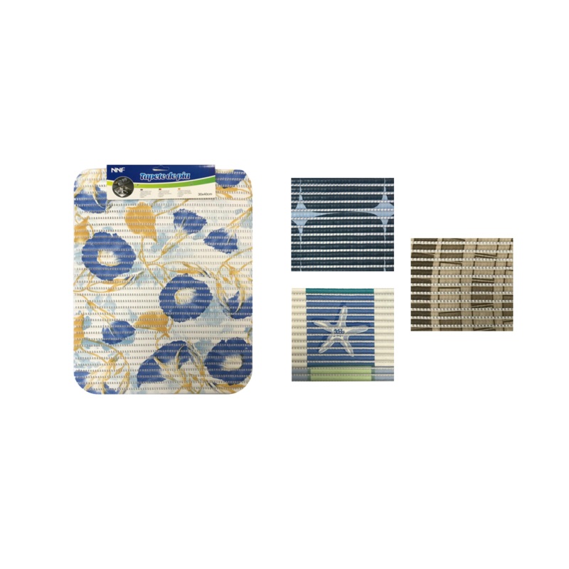 Rectangular Soft Ant-Slip Sink Mat with Printed Design 30 x 40 cm Assorted Designs 7513 (Parcel Rate)