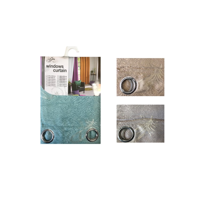 Room Fabric Window Curtain Diamond Feather Design 140 x 240 cm Assorted Colours 7705 (Parcel Rate)