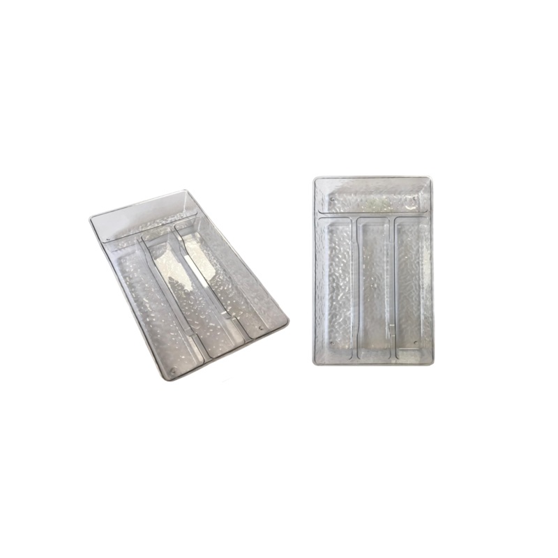Transparent Plastic Cutlery Drawer Organiser Tray 29 x 17.5 cm 7819 (Parcel Rate)