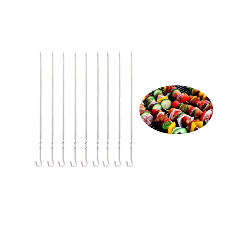 Twisted Metal BBQ Kebab Skewer Sticks 38 cm Pack of 9 7547 (Parcel Rate)