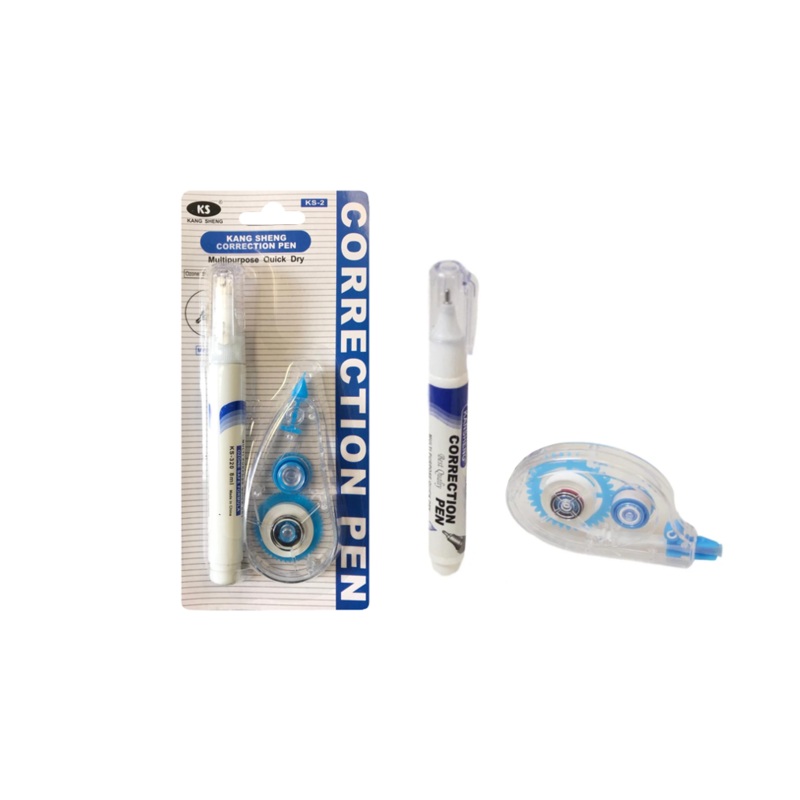 White Dry and Liquid Correction Tape Roller and Pen Pack of 2 7805 (Large Letter Rate)