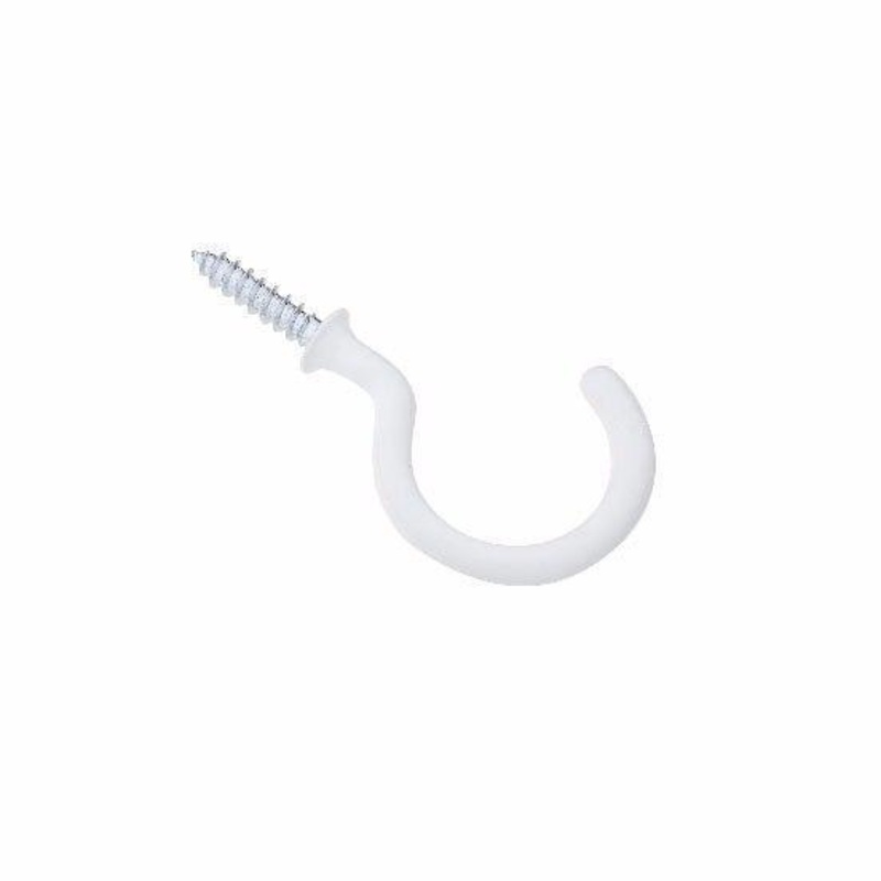 1″ (25mm) White PVC Cup Hooks 0317 (Large Letter Rate)