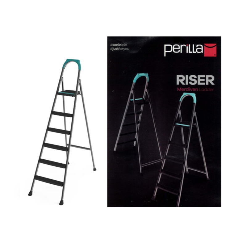 5 + 1 Perilla Riser Metal Indoor Outdoor Step Ladder 51305 (Big Parcel Rate)