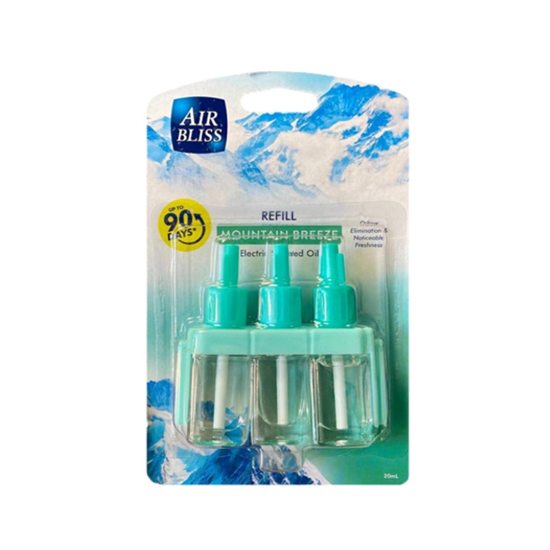 Air Bliss Air Freshener Scented Oil Plug In Refill 20ml Mountain Breeze AMB (Parcel Rate)