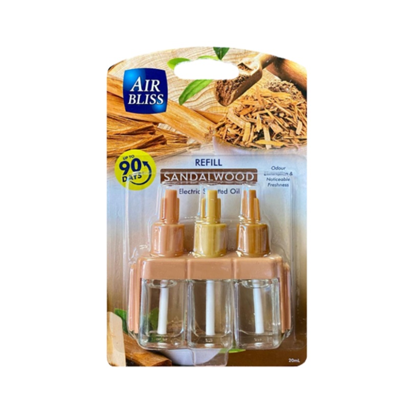 Air Bliss Air Freshener Scented Oil Plug In Refill 20ml Sandalwood ASW (Parcel Rate)