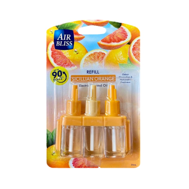 Air Bliss Air Freshener Scented Oil Plug In Refill 20ml Sicilian Orange ASO (Parcel Rate)