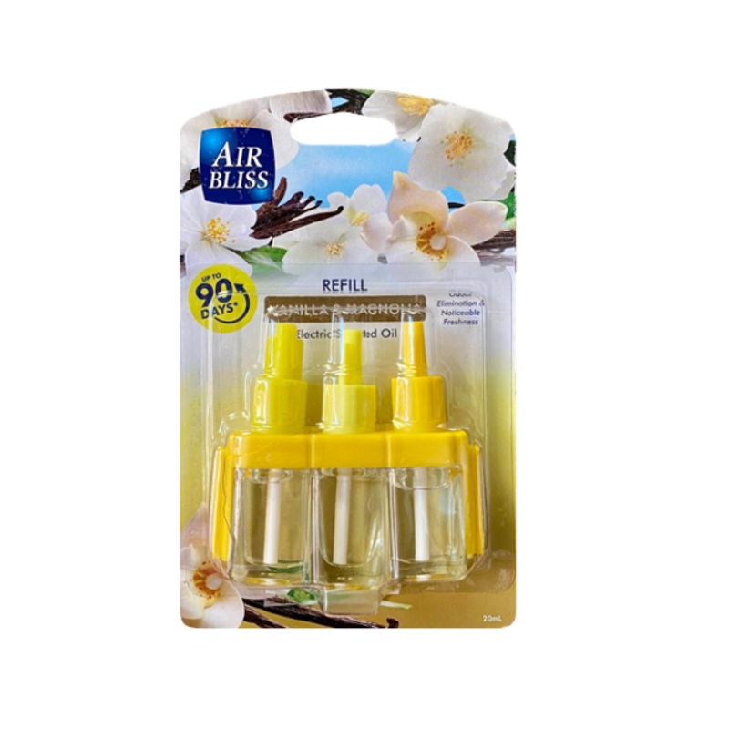 Air Bliss Air Freshener Scented Oil Plug In Refill 20ml Vanilla & Magnolia AVM (Parcel Rate)