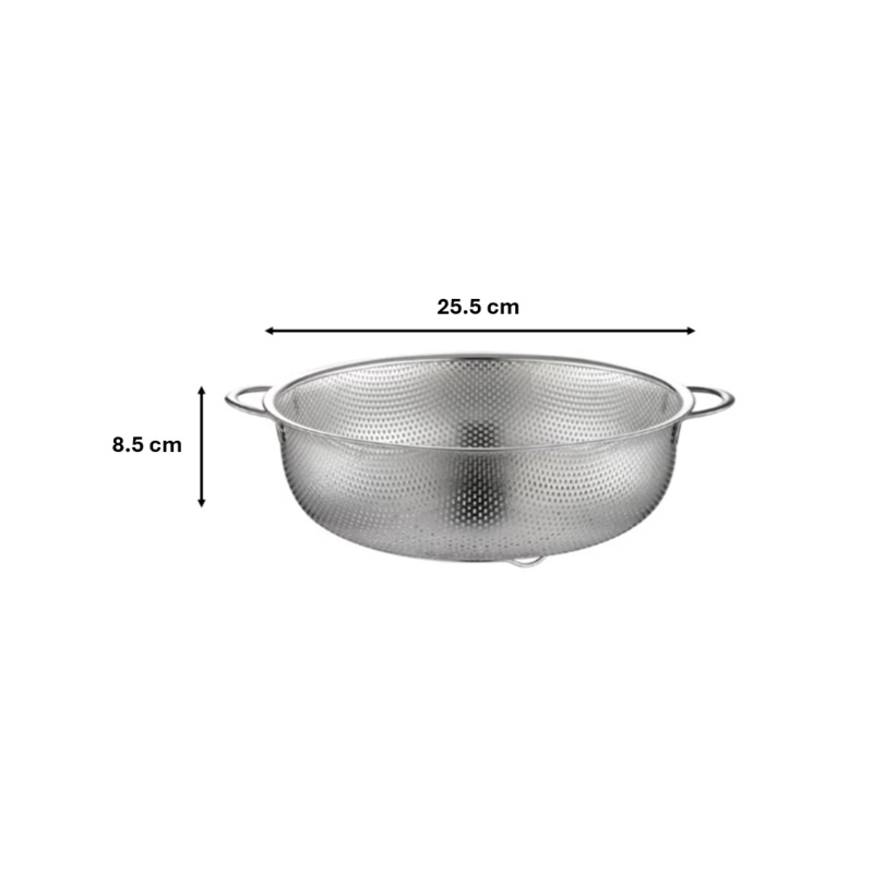 Metal Kitchen Strainer Colander 25.5 cm 7650 (Parcel Rate)