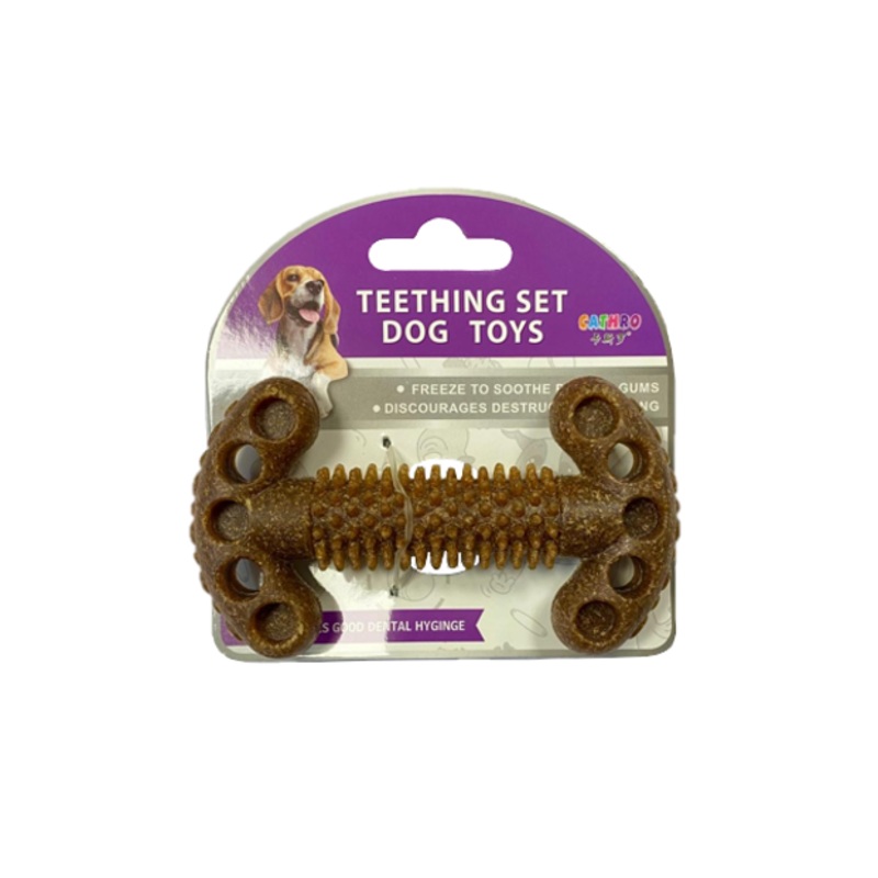 Pet Dog Teething Toy Spikey Curved End Rod Shape 12cm 7796 (Parcel Rate)