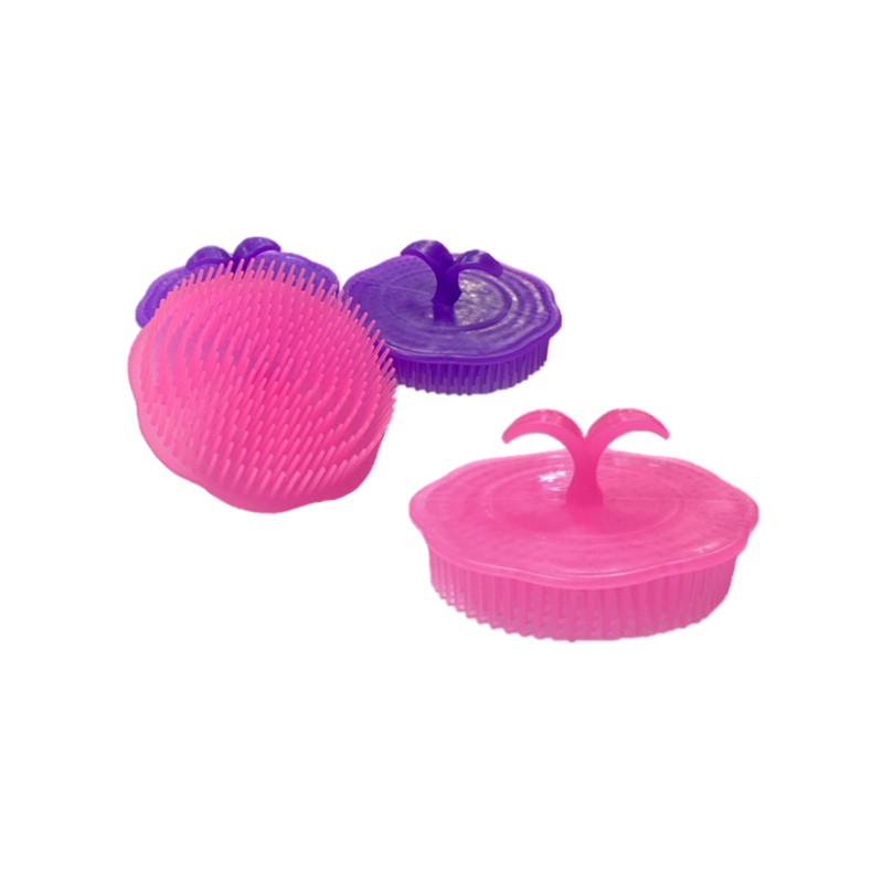 Plastic Shower Hair Scalp Brush 7.5cm Pack of 4 Assorted Colours 7740 (Parcel Rate)