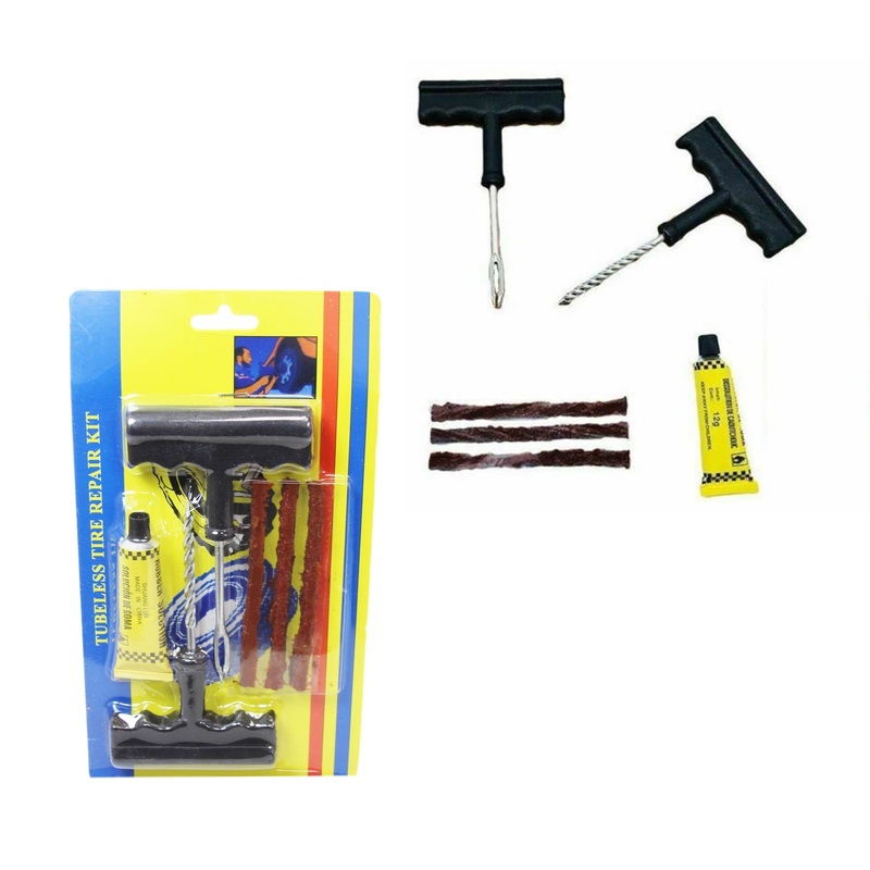 Tubeless Tyre Puncher Repair Kit For Car Van Motorbike DIY Kit 6426 (Parcel Rate)