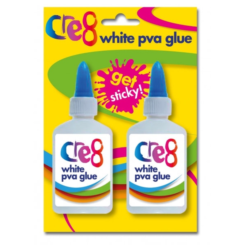 White PVA Glue 40ml Pack of 2 P2343 (Parcel Rate)