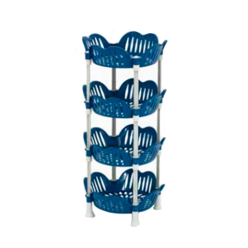 Papatya Round 4 Tier Plastic Kitchen Vegetable Fruit Storage Rack Assorted Colours D190 (Big Parcel Rate)