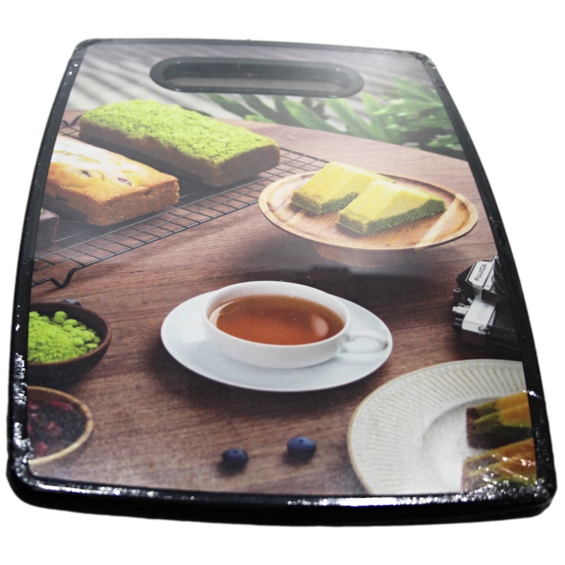 Plastic Kitchen Chopping Board with Printed Design 22.5 x 35.5 x 1.1 cm Assorted Designs 6676 (Parcel Rate)