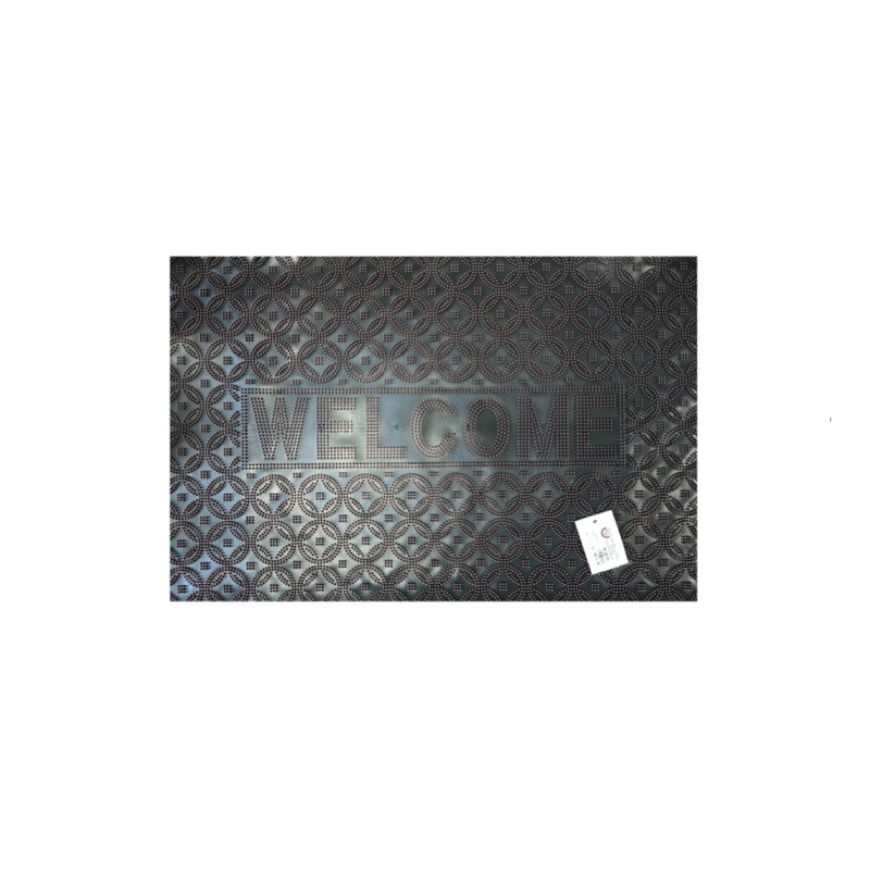 Rubber Welcome Door Mat 37.5 x 57.5 cm Assorted Colours 5999 (Parcel Rate)