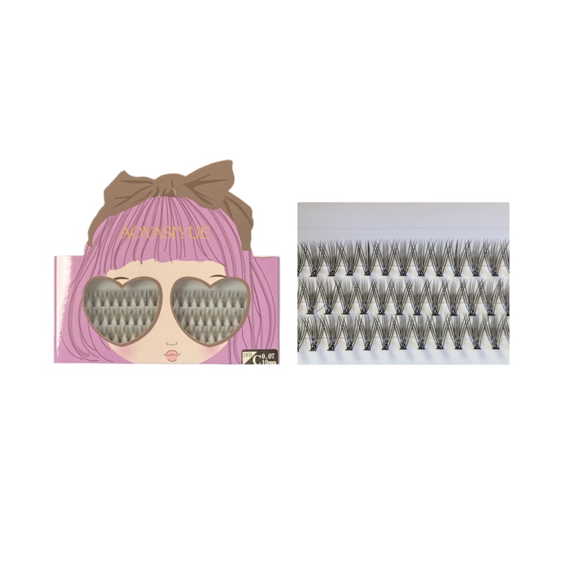 Aoyasiyue Fake False Individual 0.07 C Curl Cluster Eyelash Pieces 10mm 0.07 7922 (Large Letter Rate)