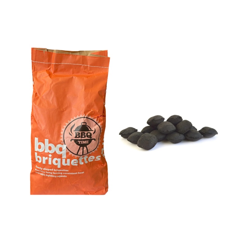 BBQ Time Barbeque Charcoal Briquettes 4.5kg BRIQ0154 / BBQ1 (Big Parcel Rate)