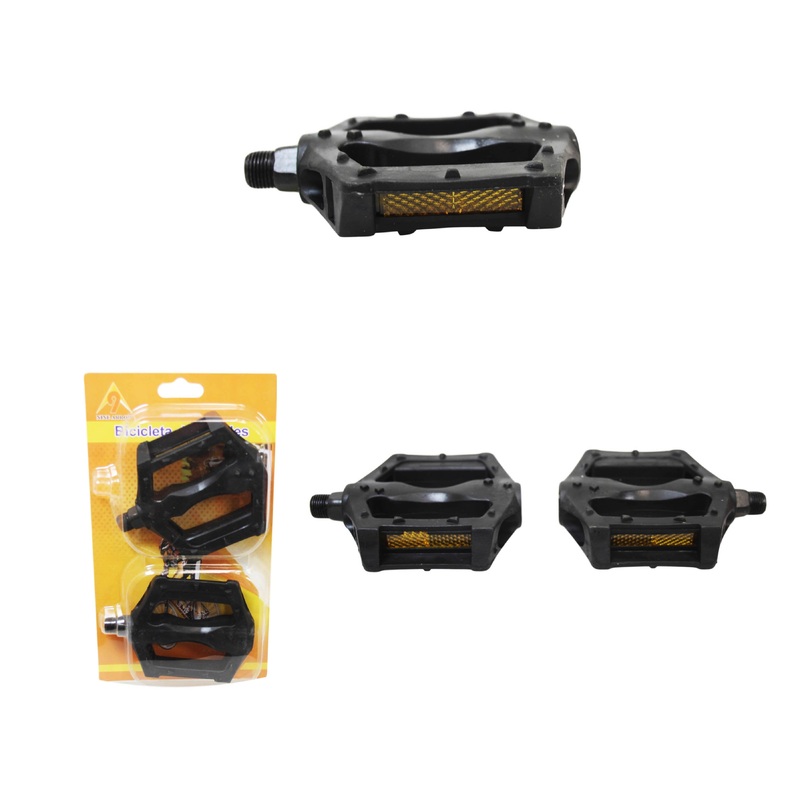 Bicycle Bike Pedals with Reflective Safety Strip 10 x 8cm 1853 (Parcel Rate)