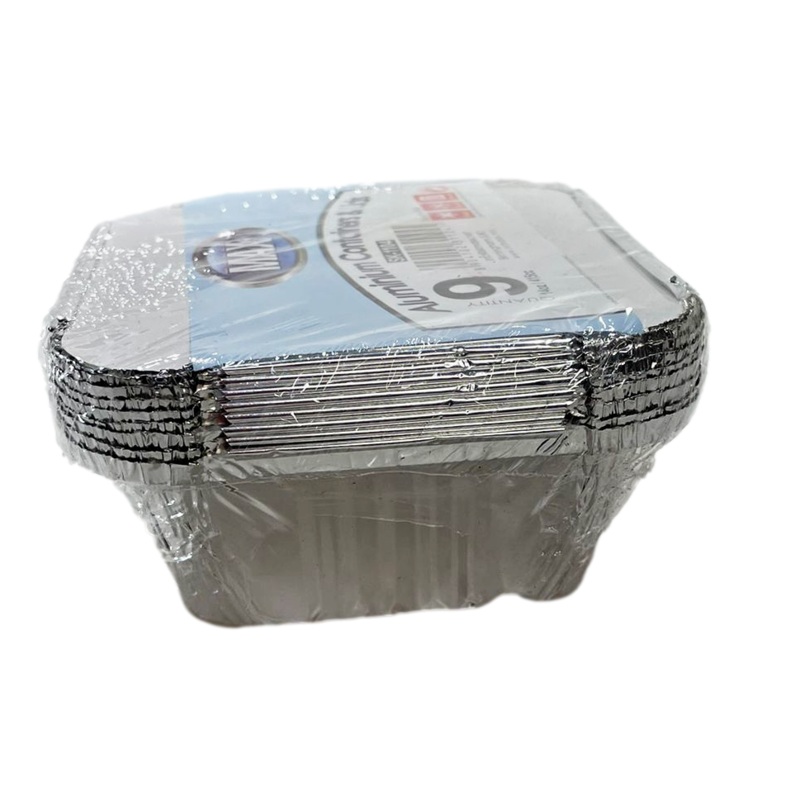Pack Of 9 Aluminium 14oz Containers With Lids Outdoors Home SK1104 (Parcel Rate)