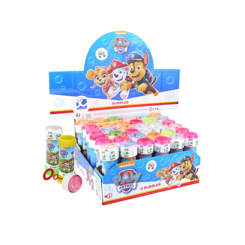 Paw Patrol Bubble Blowing Tubs 60ml Assorted Colours R42489 (Parcel Rate)