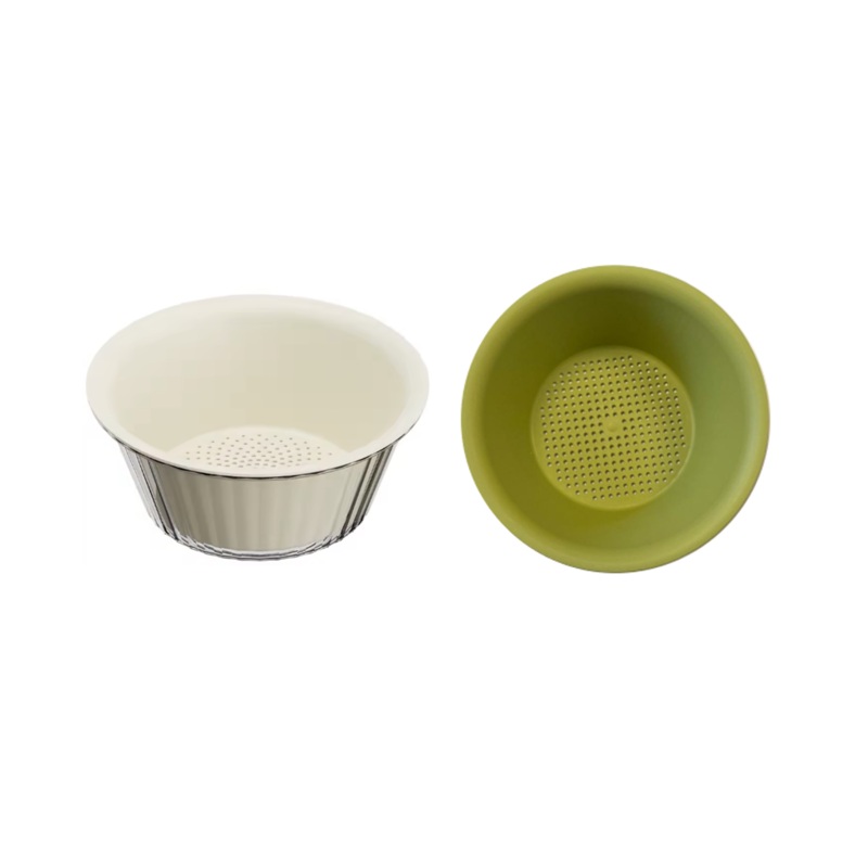 Plastic Round Fruit Washing Basin Bowl with Strainer 16 x 16 x 7cm Assorted Colours 7917 (Parcel Rate)