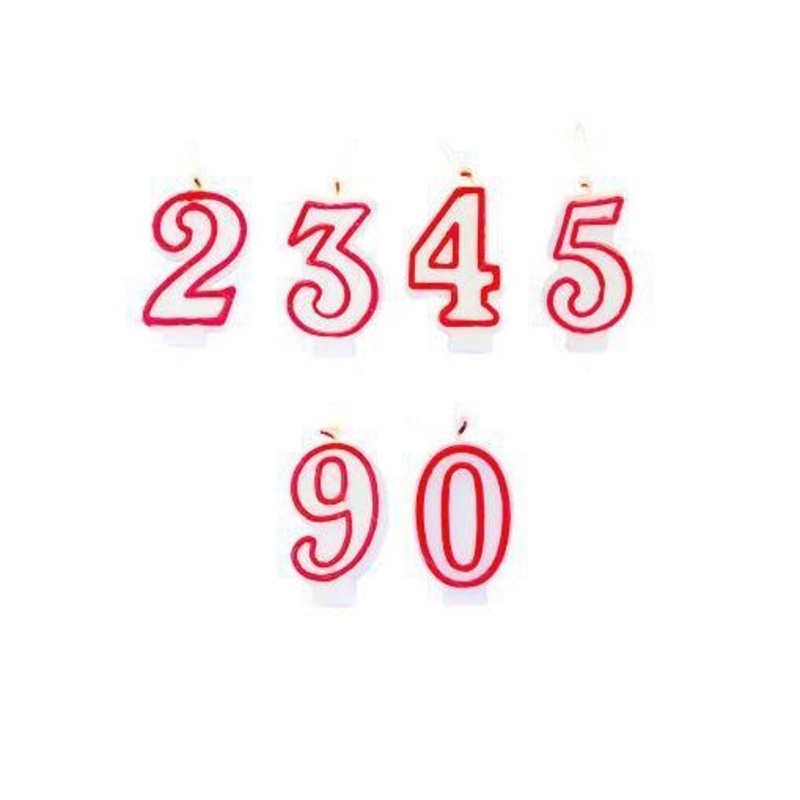 Numbered Birthday Candles 0 – 9 Assorted Numbers 0233 (Large Letter Rate)