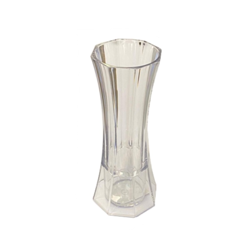 Small Plastic Table Flower Bud Vase 17.5 x 6.6cm 8016 (Parcel Rate)